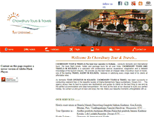 Tablet Screenshot of chowdhurytours.com